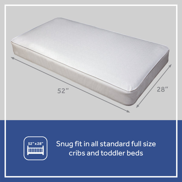 Baby crib clearance mattress size chart